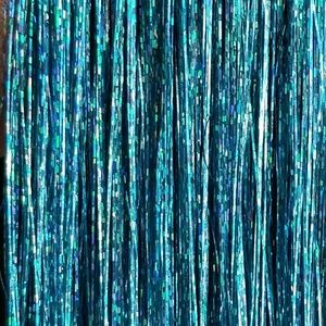 40" Hair Tinsel 100 Strands (Sparkle Teal)
